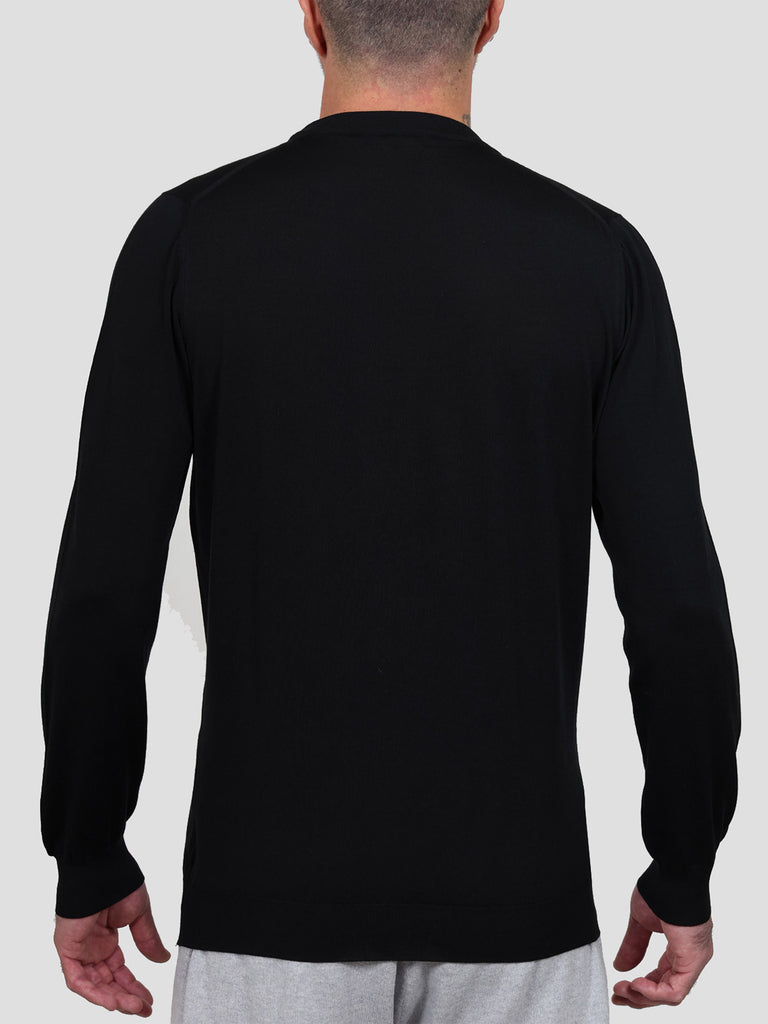 Svevo Maglia Girocollo Lana Merino Superfine 160's Nera