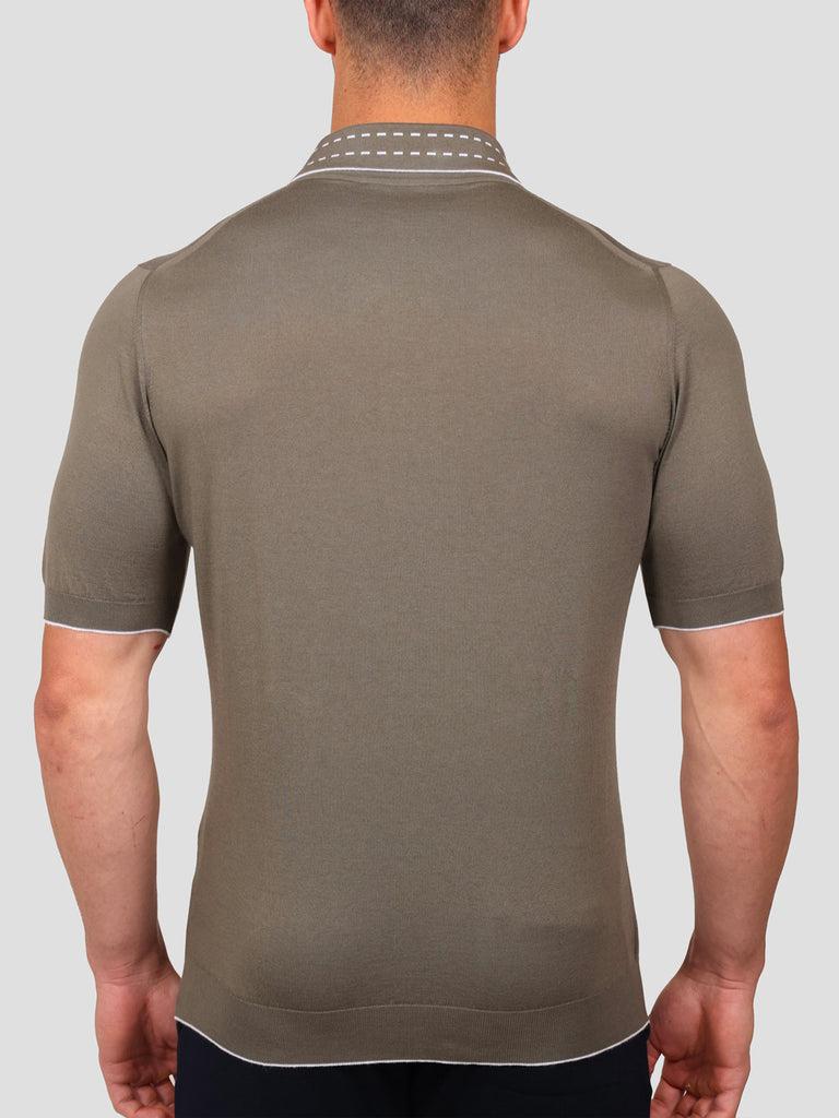 Svevo Maglia Polo 100% Cotone Supersoft Grigia E Bianca