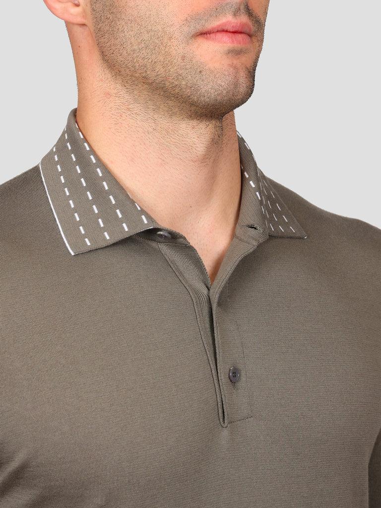 Svevo Maglia Polo 100% Cotone Supersoft Grigia E Bianca