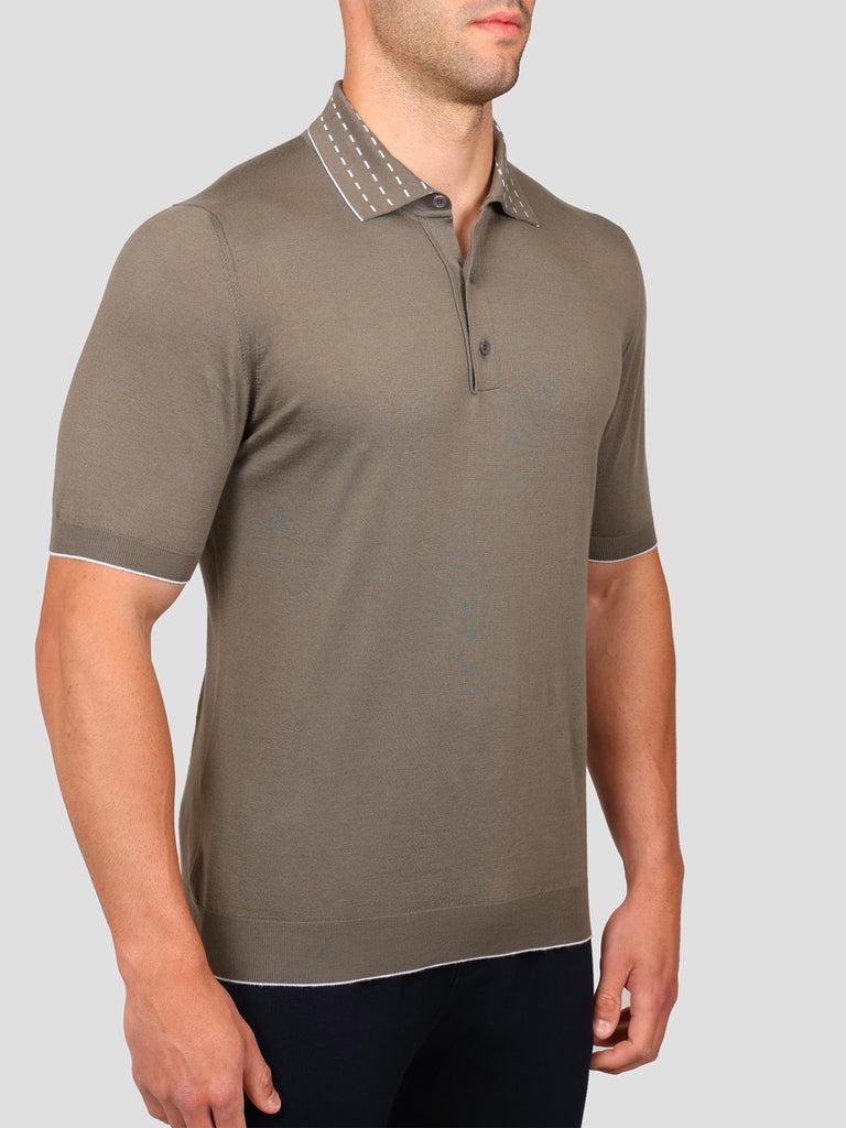Svevo Maglia Polo 100% Cotone Supersoft Grigia e Bianca