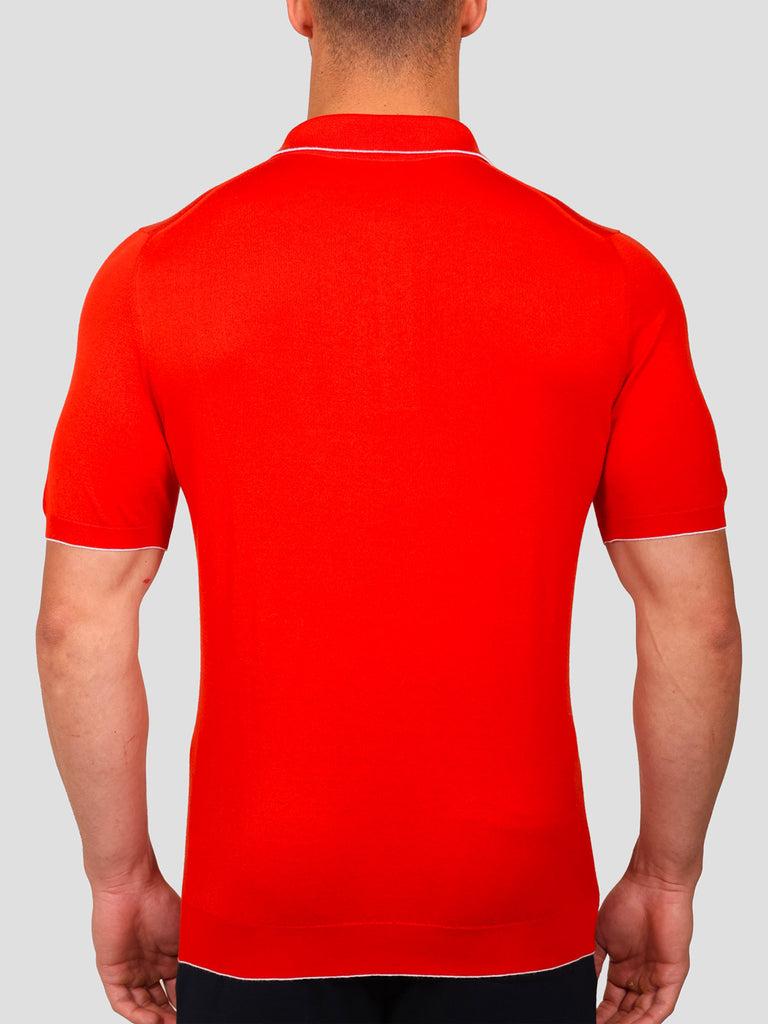 Svevo Maglia Polo Con Zip 100% Cotone Supersoft Arancione