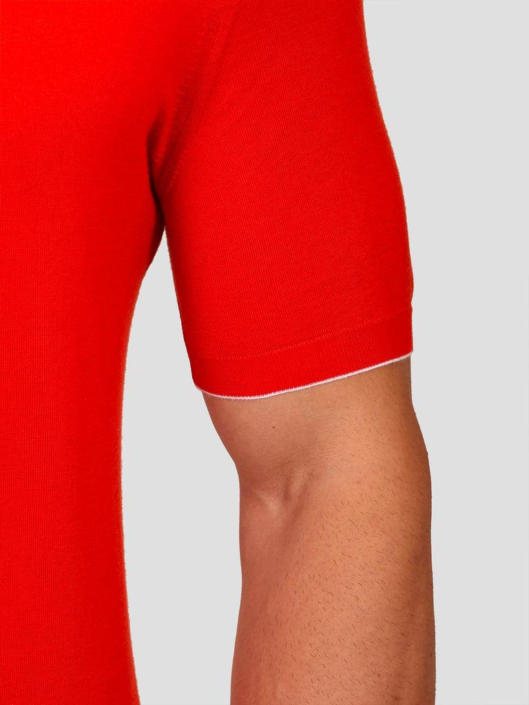 Svevo Maglia Polo Con Zip 100% Cotone Supersoft Arancione