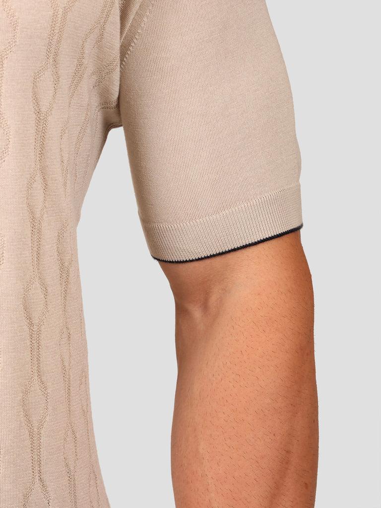 Svevo Maglia Polo Con Zip 100% Cotone Supersoft Beige