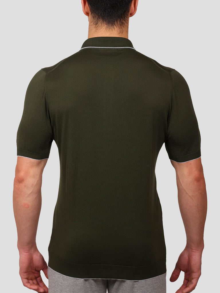Svevo Maglia Polo Con Zip 100% Cotone Supersoft Verde