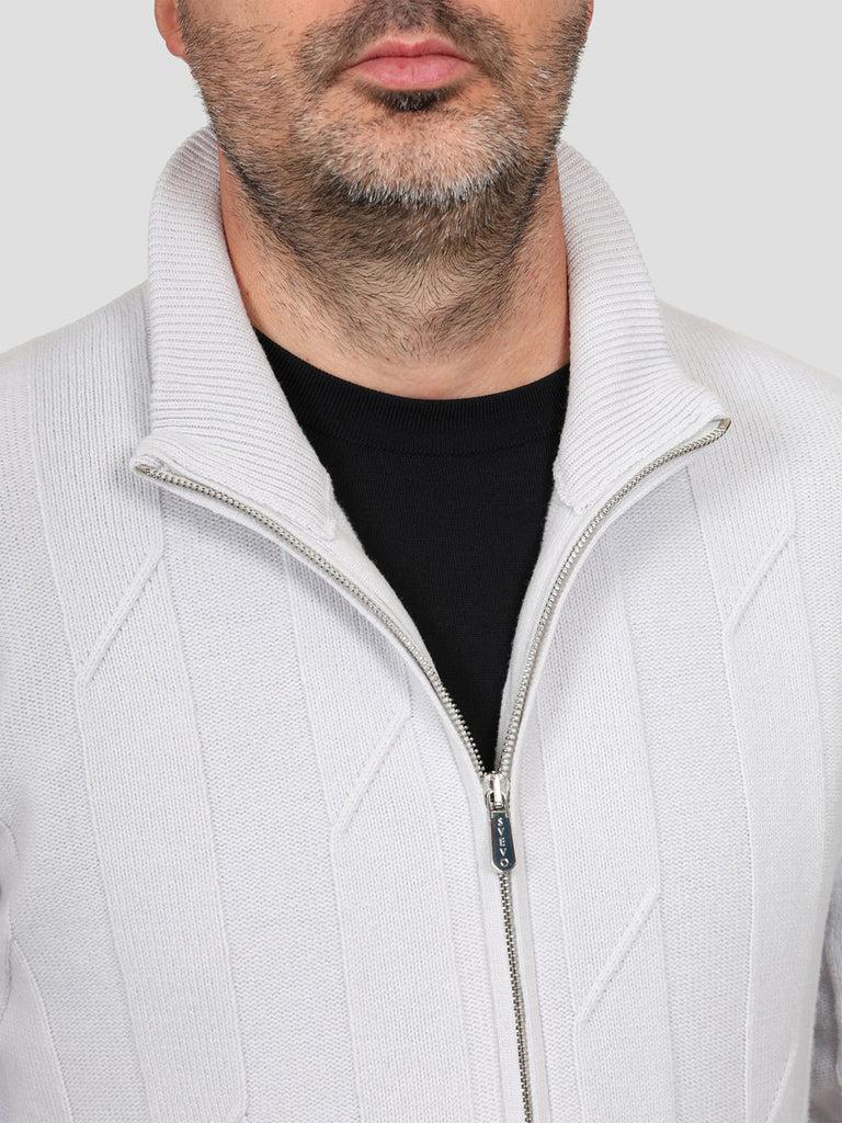 Svevo Giubbotto 100% Lana Grigio Chiaro