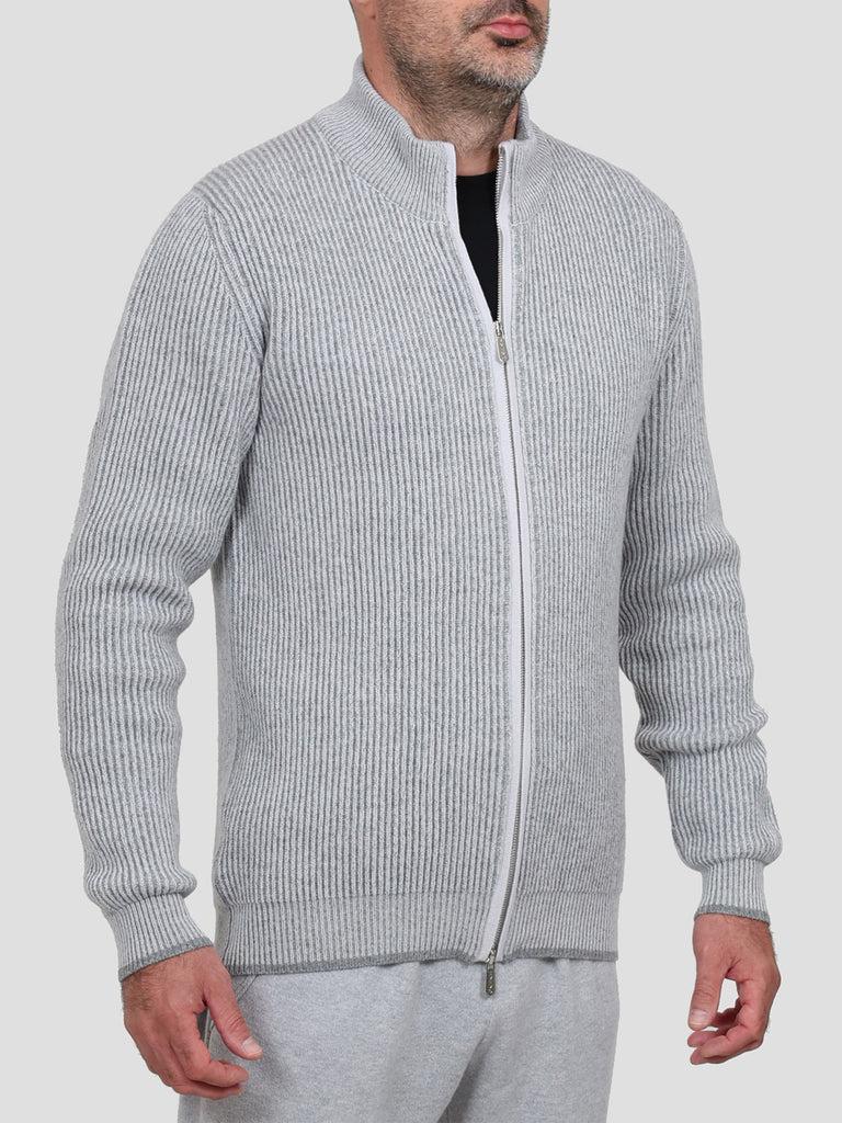 Svevo Giubbotto 100% Lana Grigio Chiaro