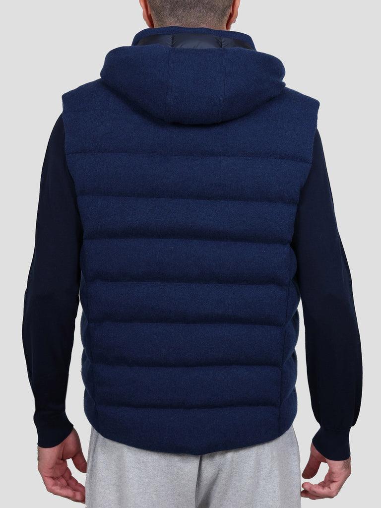 Svevo Giubbotto Con Zip In Cashmere Blu