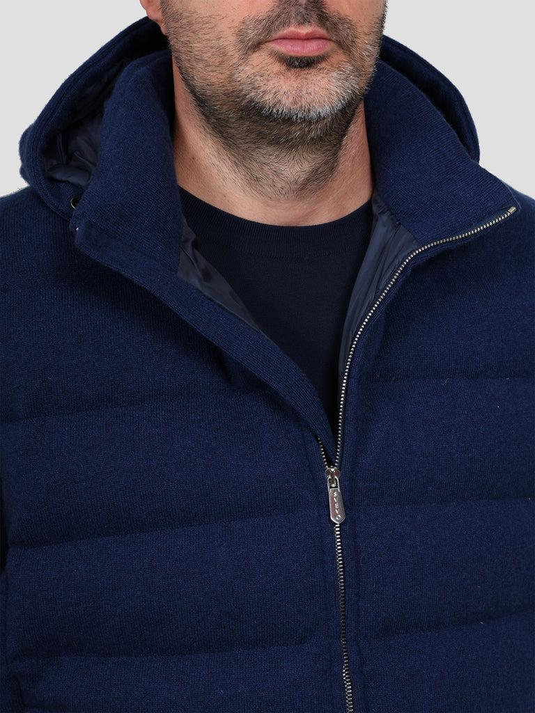 Svevo Giubbotto Con Zip In Cashmere Blu