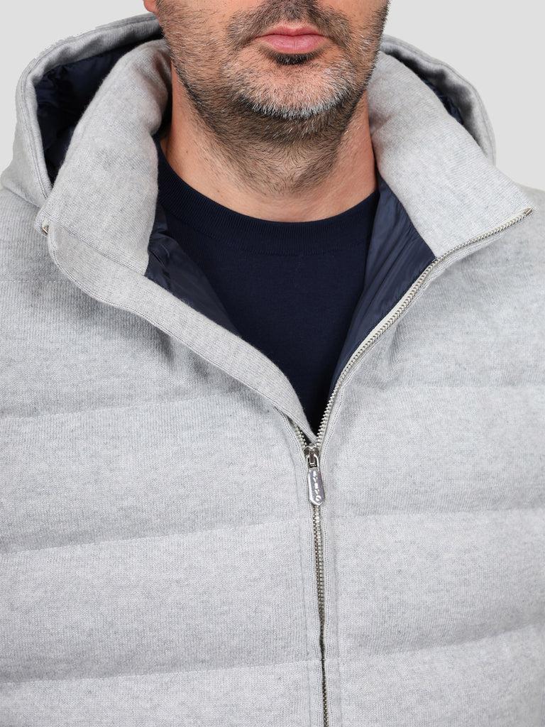 Svevo Giubbotto Con Zip In Cashmere Grigio