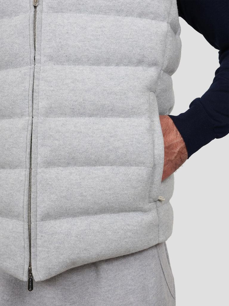 Svevo Giubbotto Con Zip In Cashmere Grigio