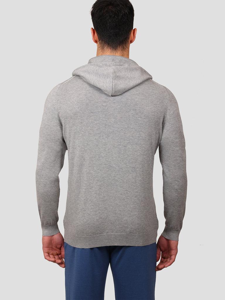 Svevo Giubbotto Full Zip Cotone E Cashmere Grigio