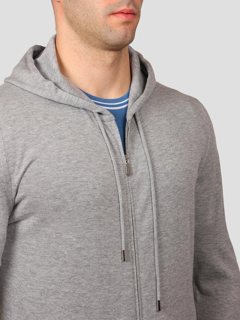 Svevo Giubbotto Full Zip Cotone E Cashmere Grigio