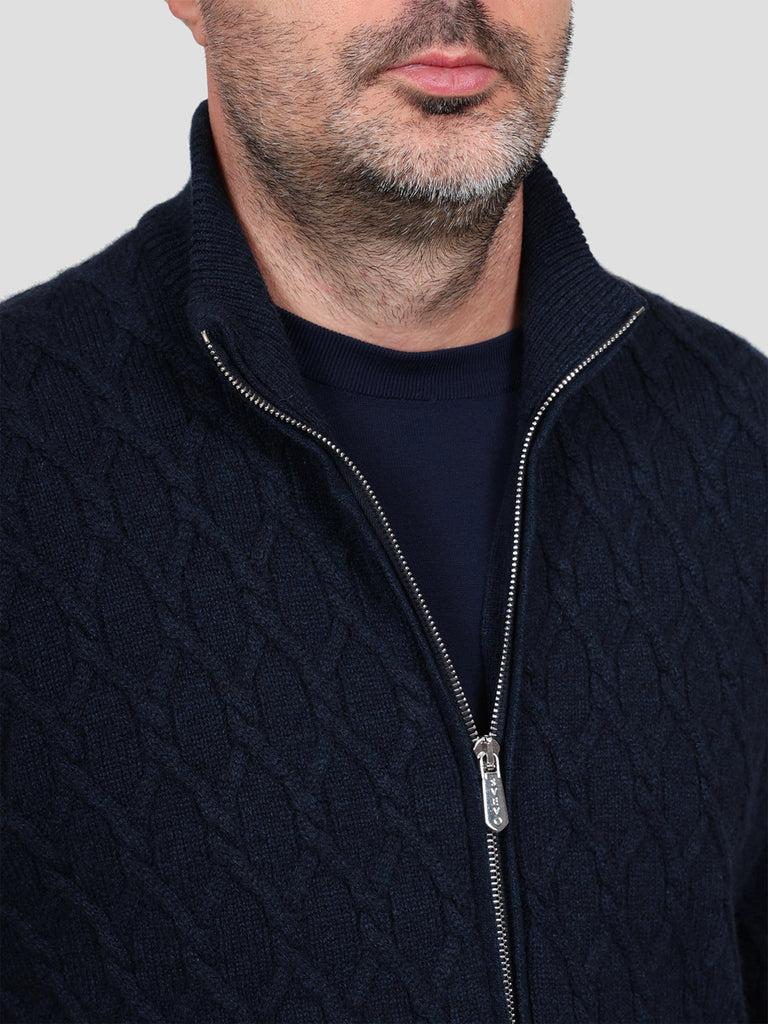 Svevo Giubbotto In Cashmere Blu