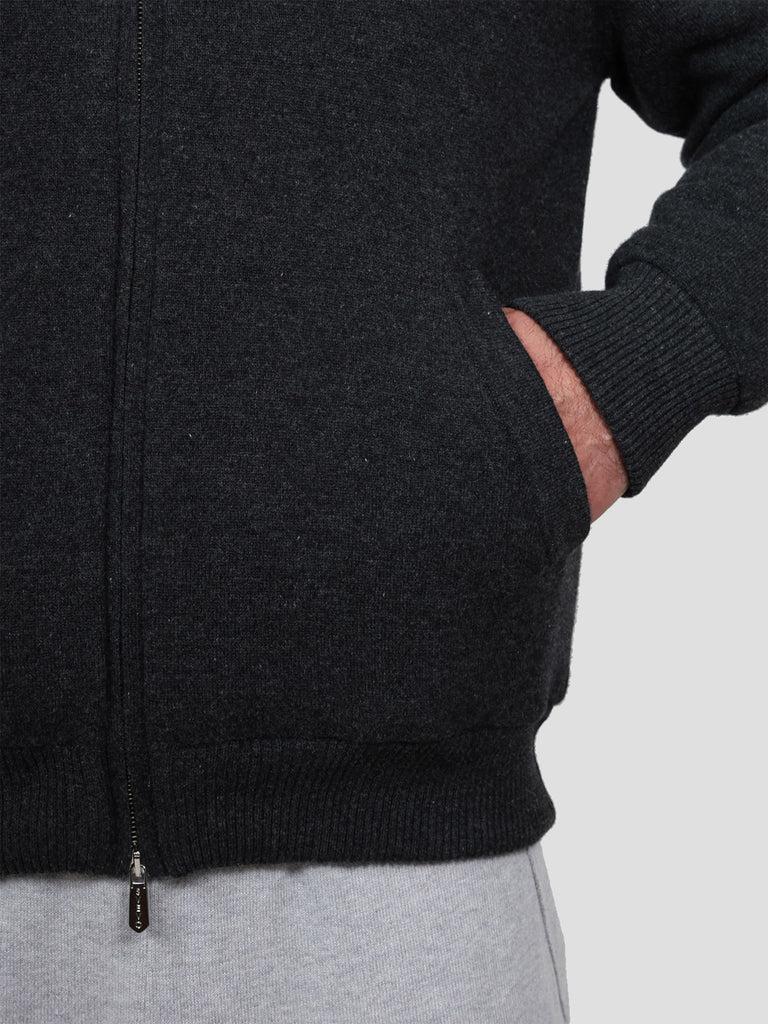 Svevo Giubbotto Lana E Montone Antracite