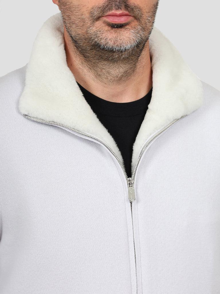 Svevo Giubbotto Lana E Montone Grigio