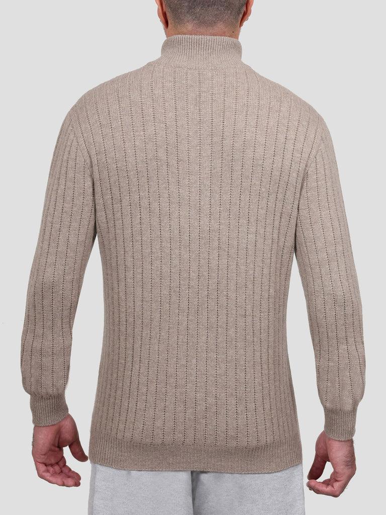 Svevo Lupetto Con Zip 100% Lana Marrone