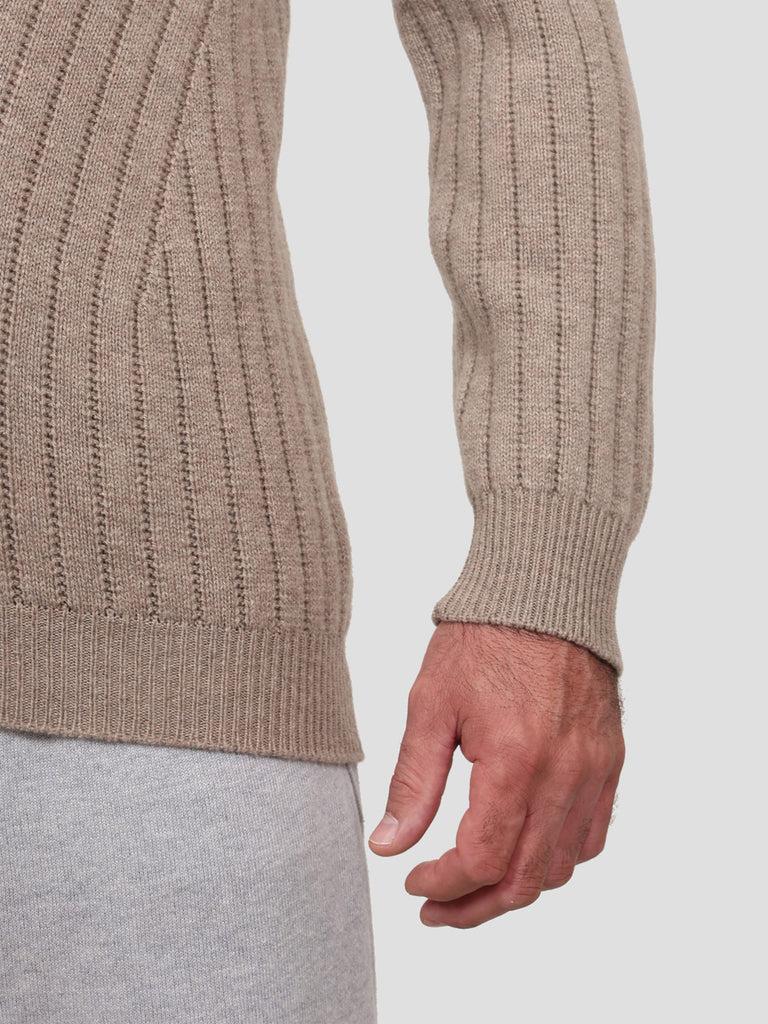 Svevo Lupetto Con Zip 100% Lana Marrone