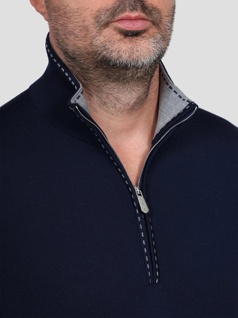 Svevo Lupetto Lana Merino Superfine 160's Blu