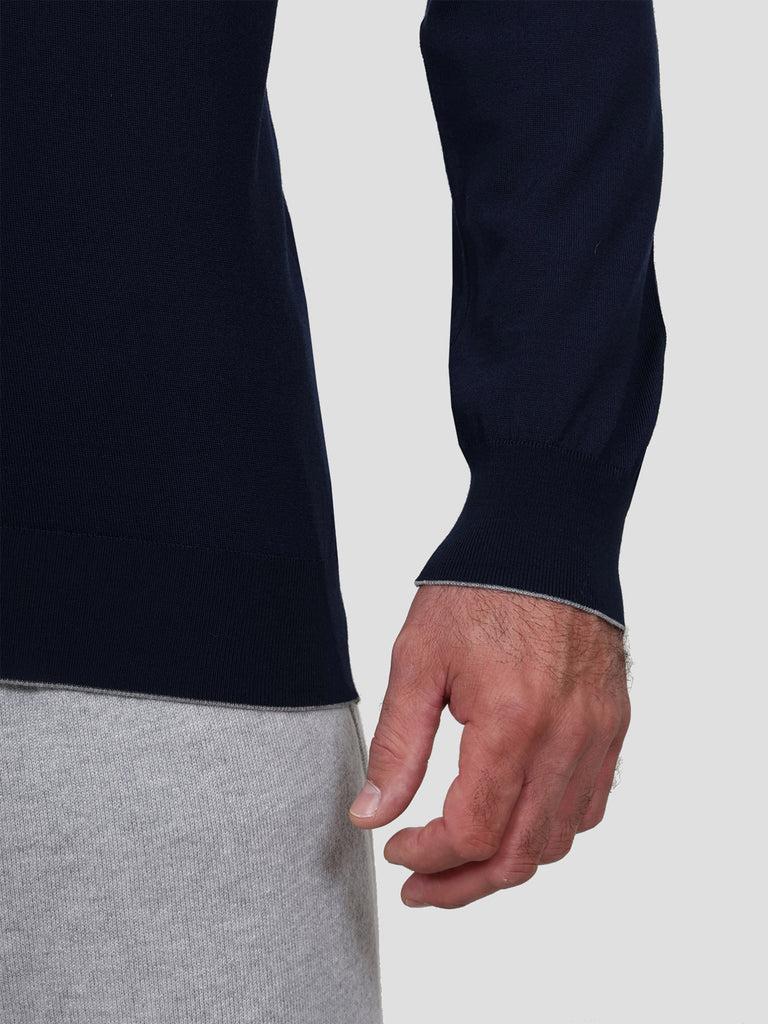 Svevo Lupetto Lana Merino Superfine 160's Blu