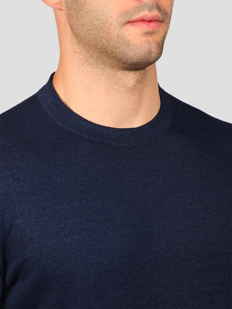 Svevo Maglia Girocollo 100% Cotone Indaco