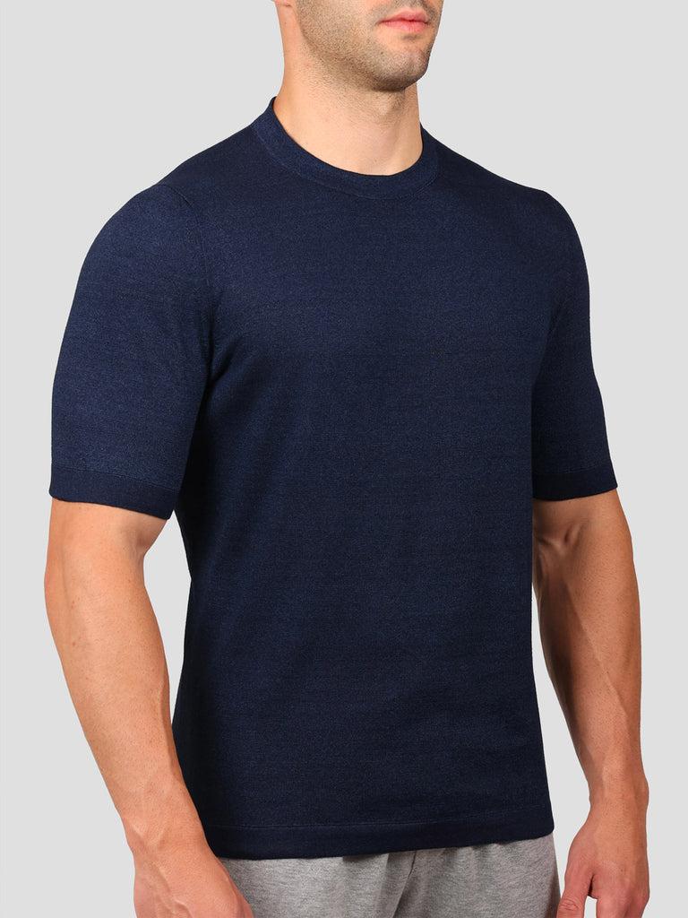 Svevo Maglia Girocollo 100% Cotone Indaco