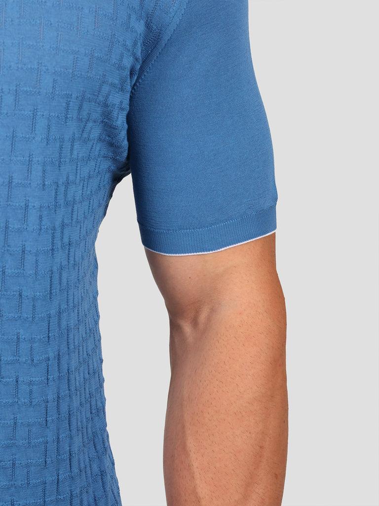 Svevo Maglia Girocollo 100% Cotone Makò Bluette