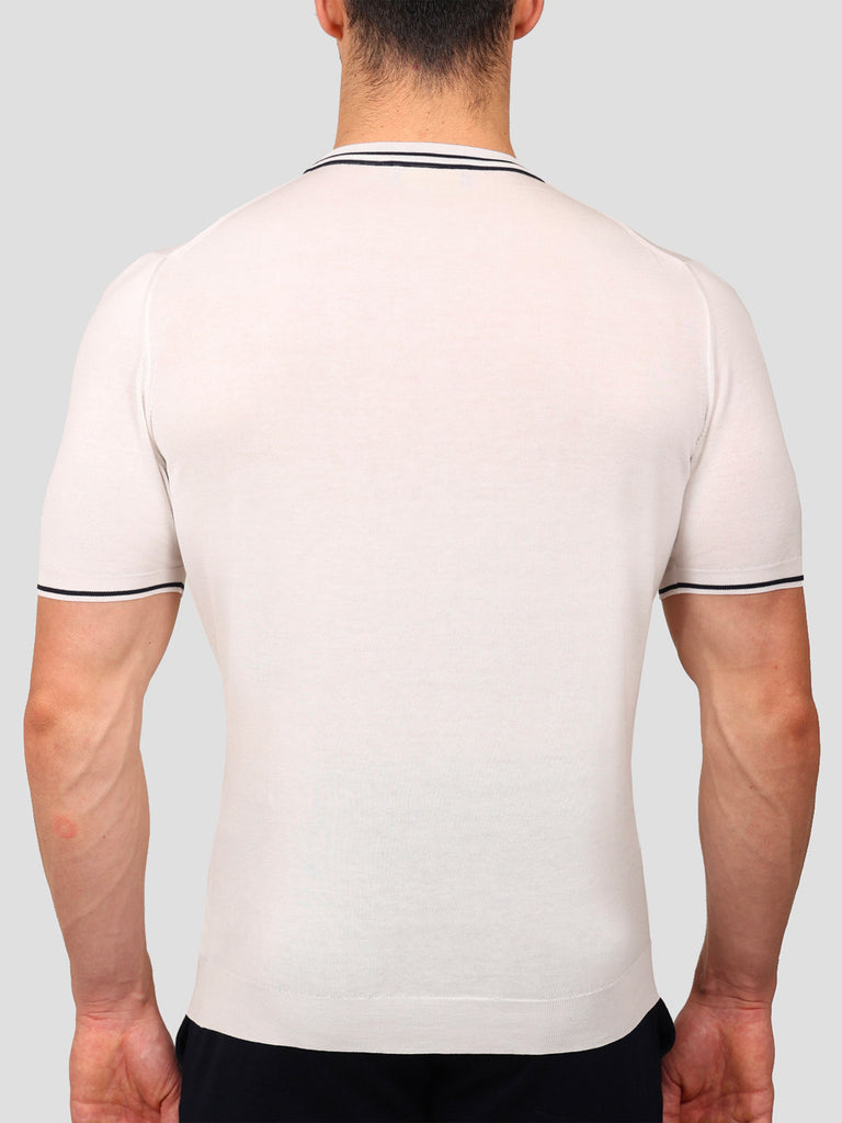 Svevo Maglia Girocollo 100% Cotone Makò Panna