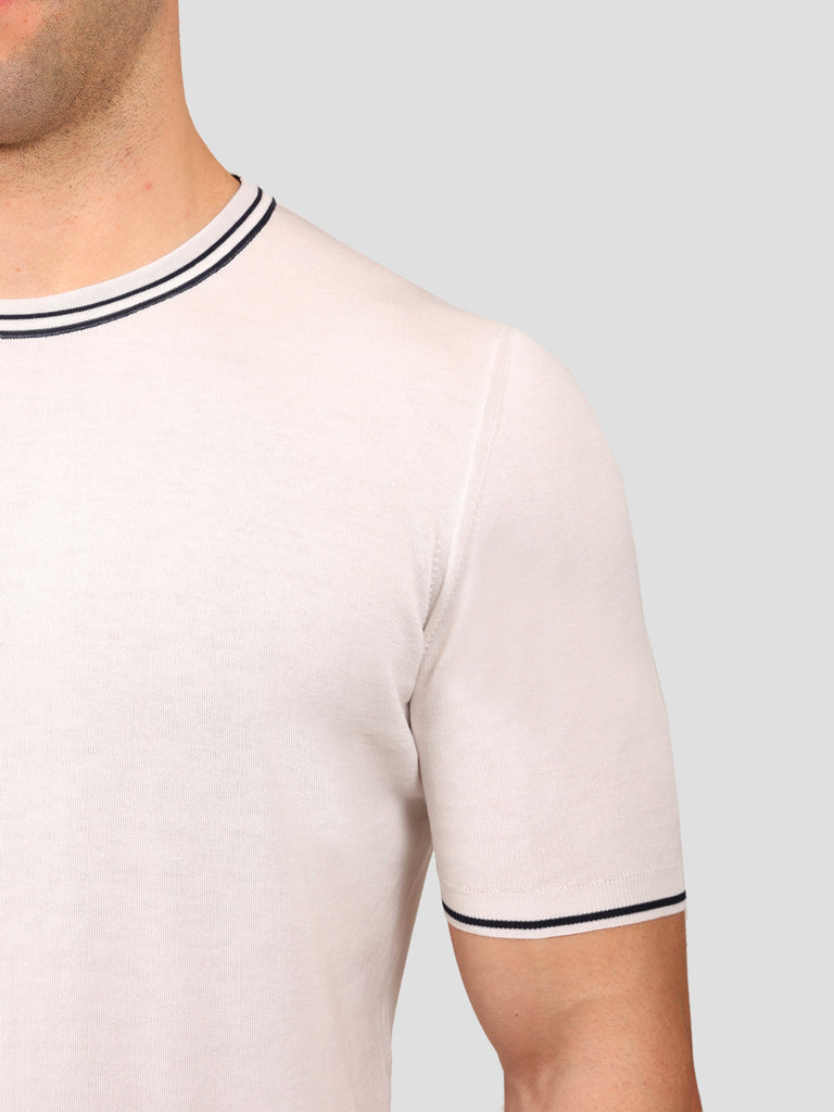 Svevo Maglia Girocollo 100% Cotone Makò Panna