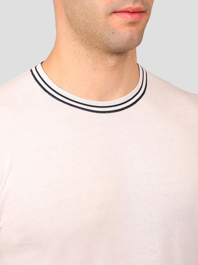 Svevo Maglia Girocollo 100% Cotone Makò Panna