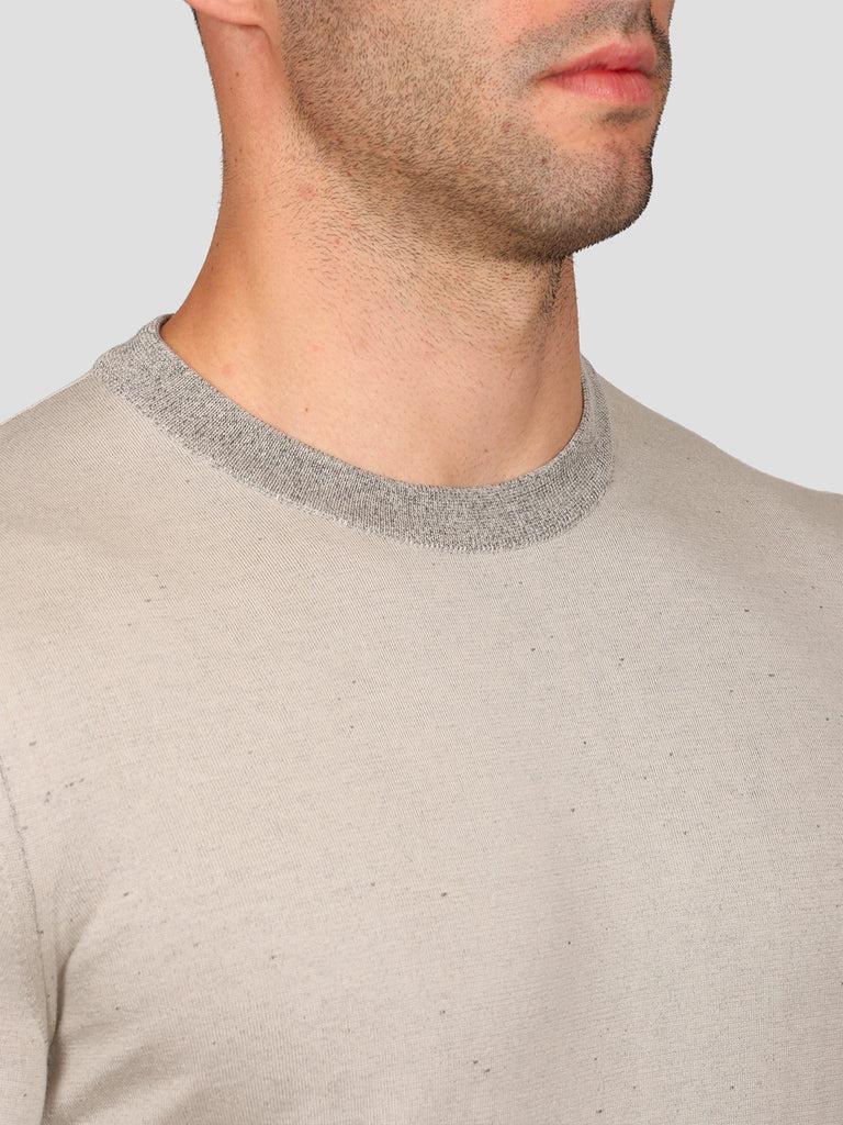 Svevo Maglia Girocollo In Carbonio Beige