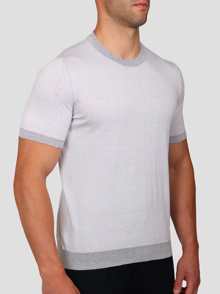 Svevo Maglia Girocollo in Carbonio Bianca