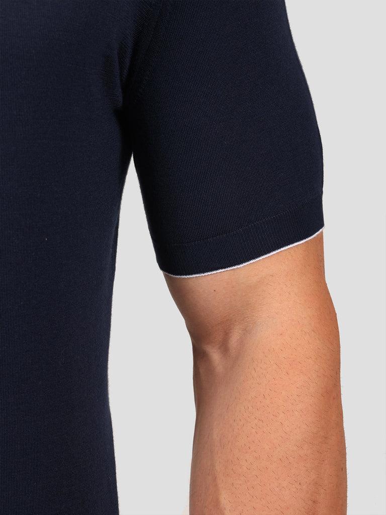 Svevo Maglia Polo Con Zip 100% Cotone Supersoft Blu