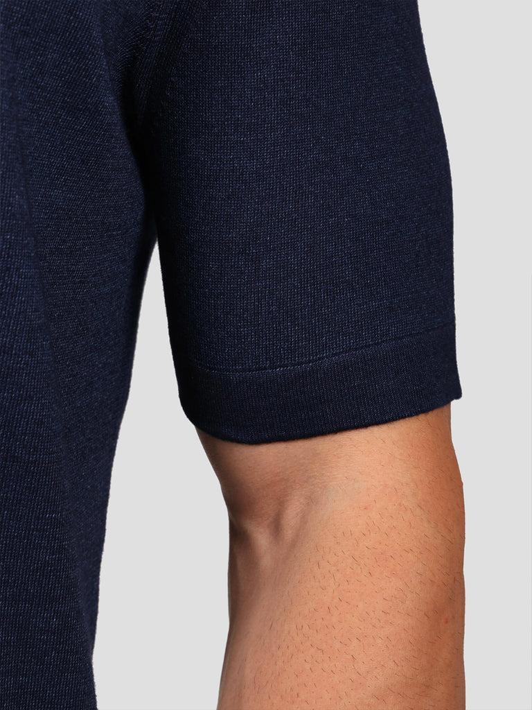 Svevo Maglia Scollo A V 100% Cotone Indaco