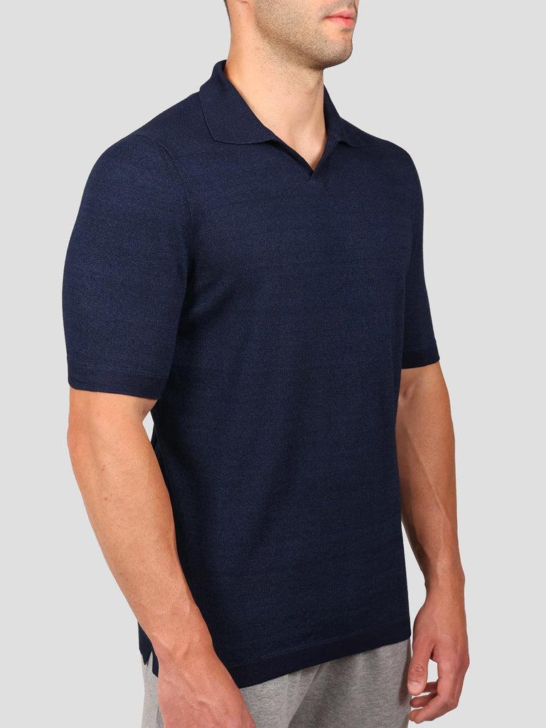 Svevo Maglia Scollo a V 100% Cotone Indaco