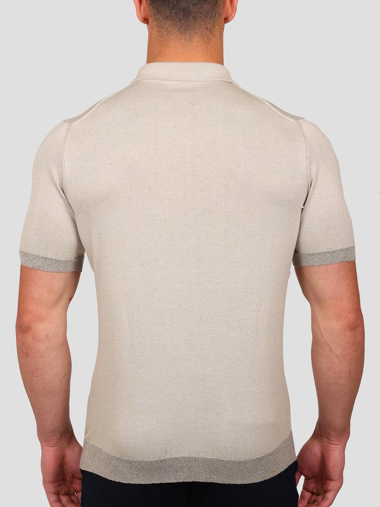 Svevo Maglia Scollo A V In Carbonio Beige