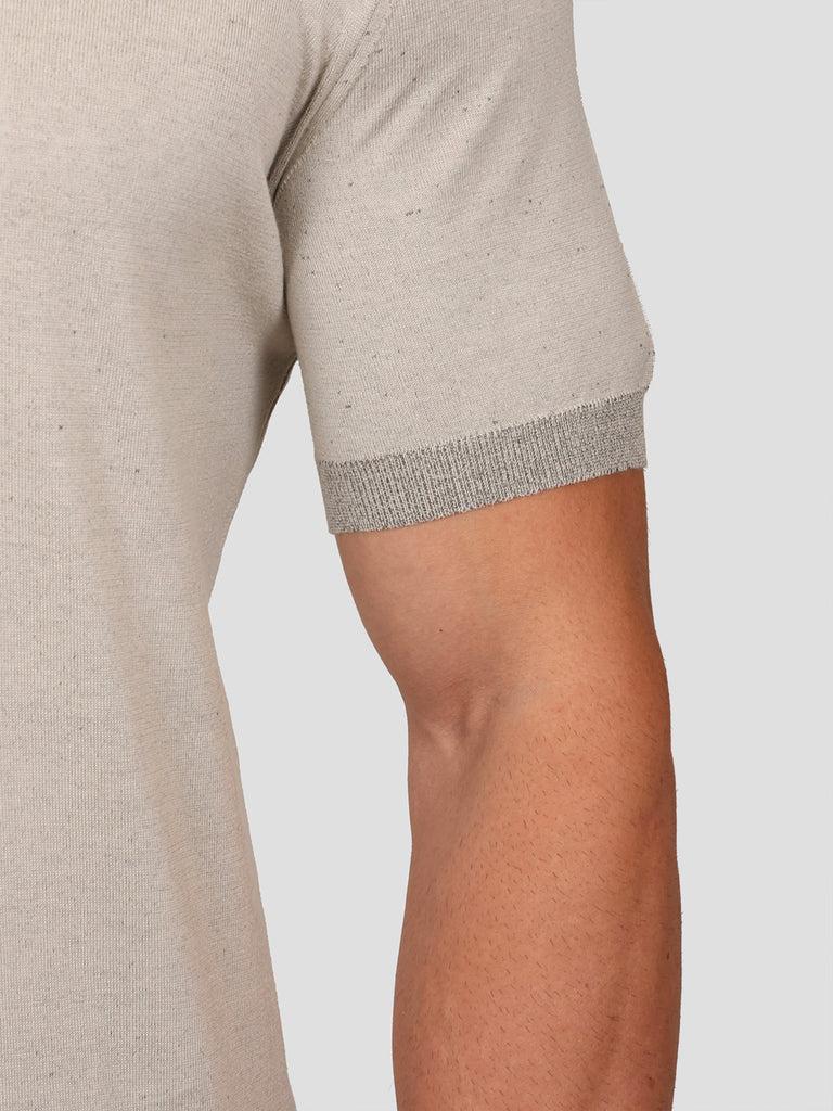 Svevo Maglia Scollo A V In Carbonio Beige