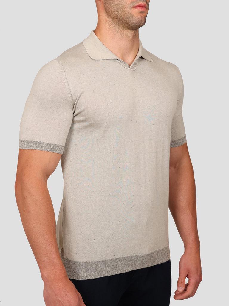 Svevo Maglia Scollo a V in Carbonio Beige