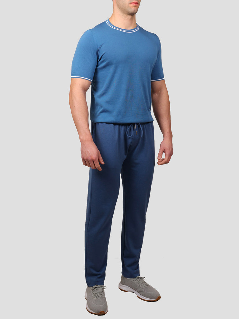 Svevo Pantalone Jogging Cotone E Cashmere Blu