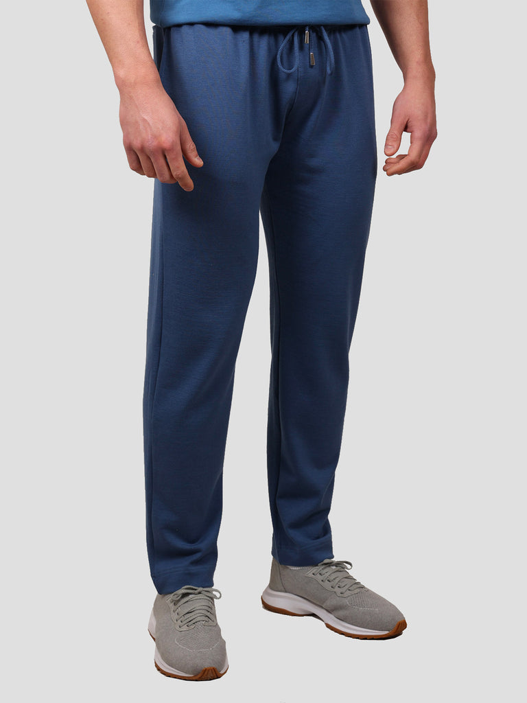 Svevo Pantalone Jogging Cotone e Cashmere Blu