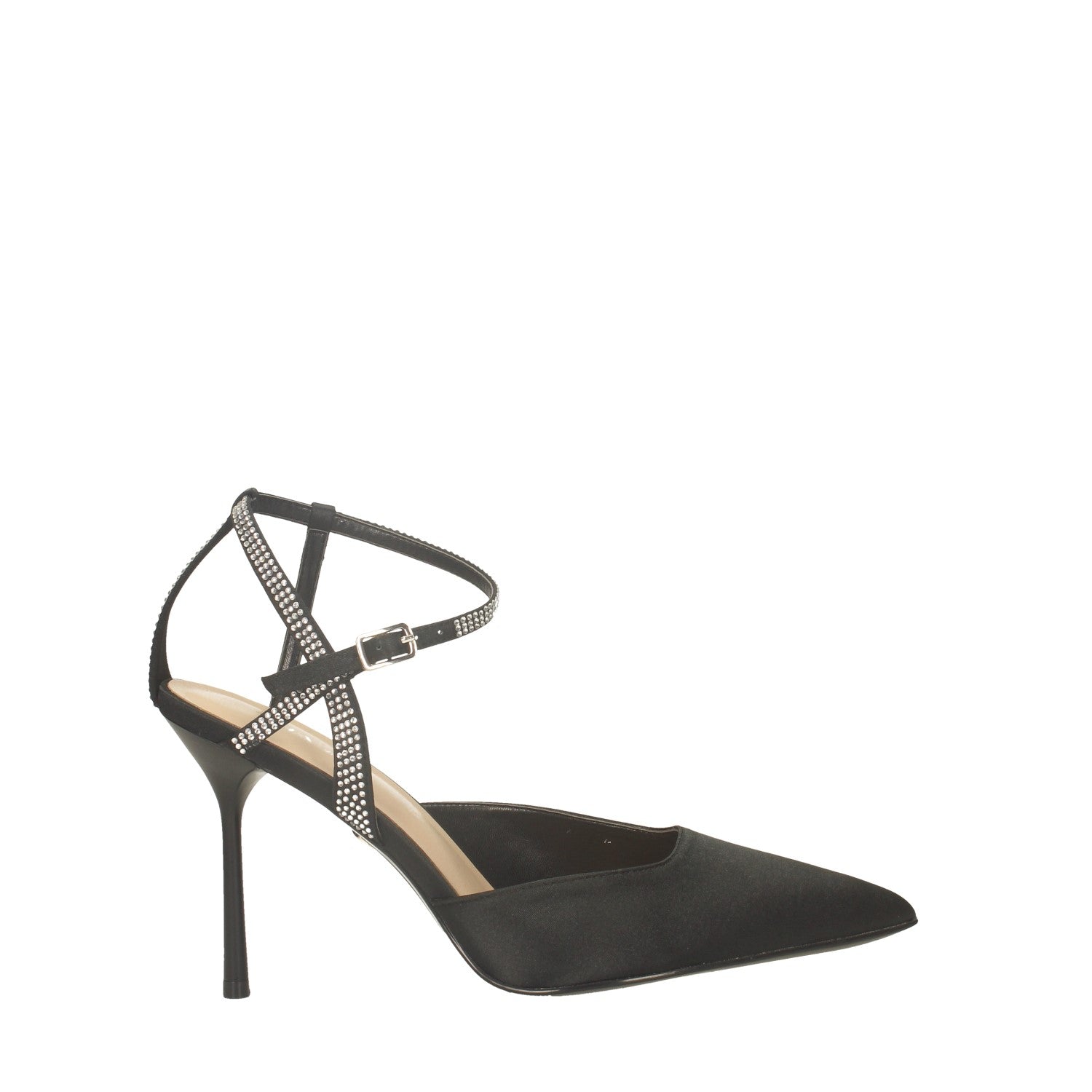 Tata Italia Décolleté Con Cinturino Ricoperto Da Strass.Tacco Alto 7.5cm