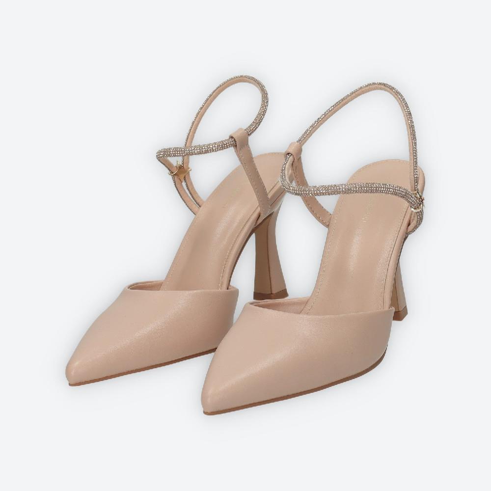 Tata Italia Décolleté Con Cinturino Ricoperto Da Strass.Tacco Alto 8cm