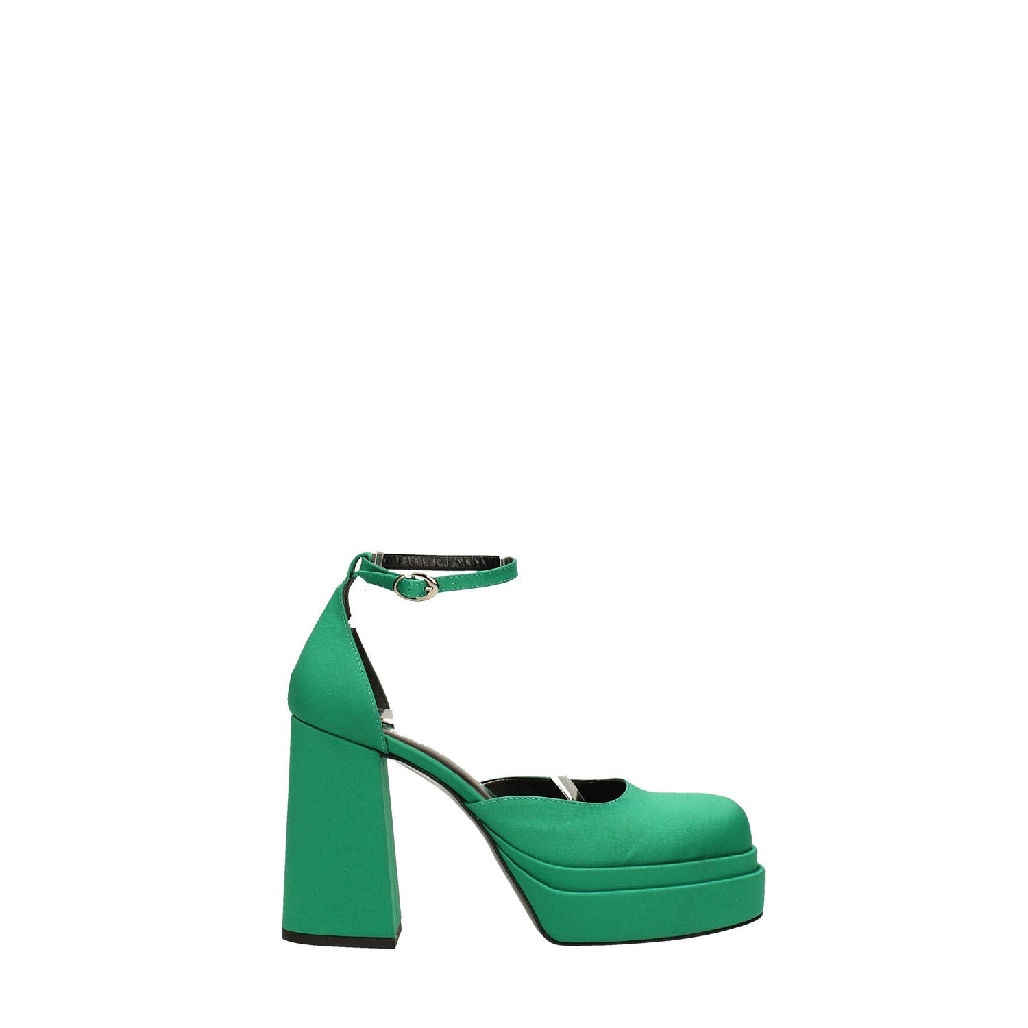 Tata Italia Décolleté Con Doppio Plateau In Raso. Made In Italy. Tacco 11cm