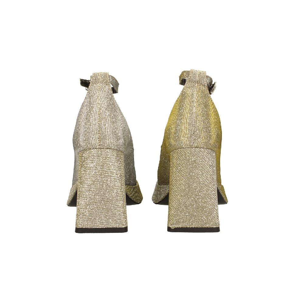 Tata Italia Décolleté Glitterate. Con Punta Squadrata E Plateau. Made In Italy. Tacco Alto 9cm