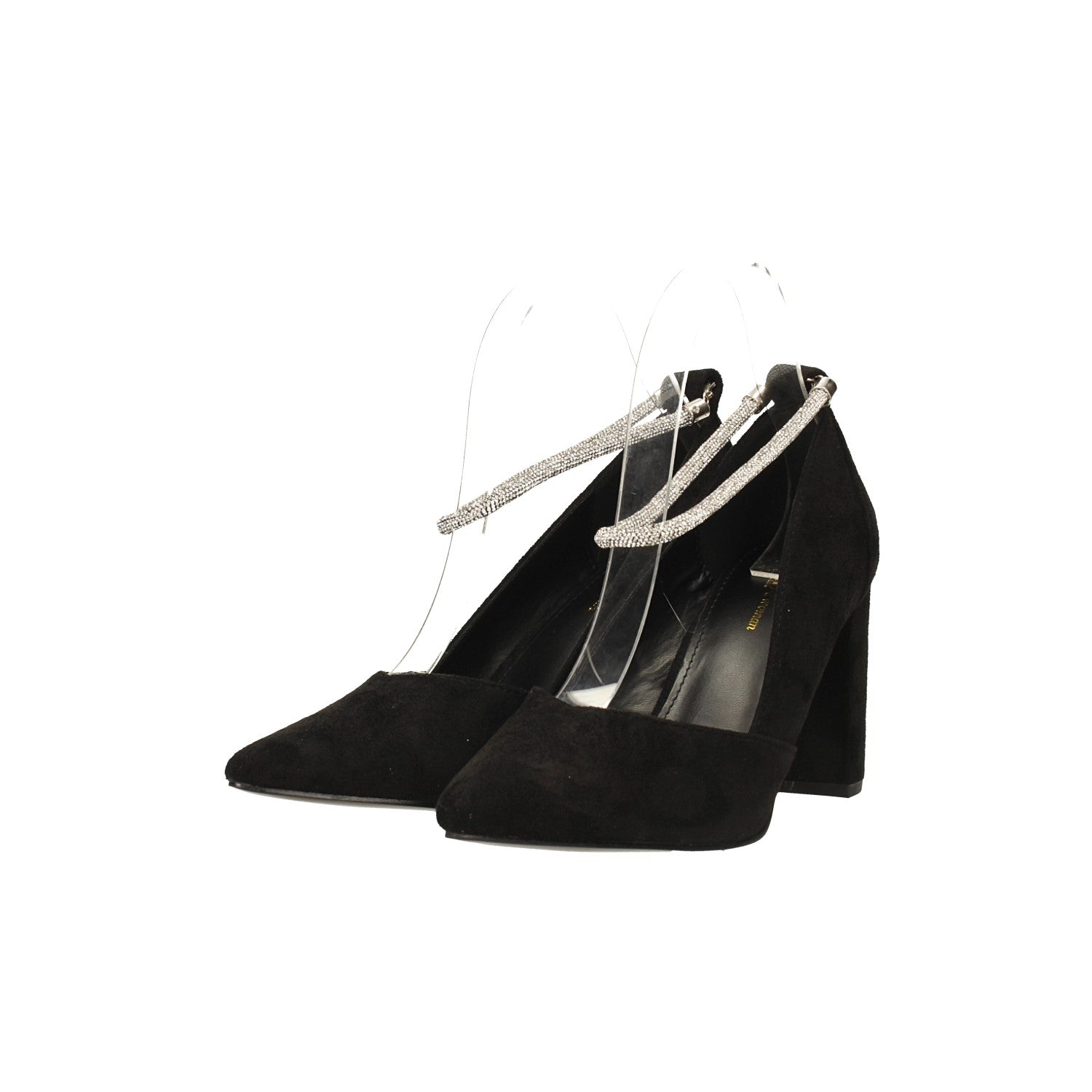 Tata Italia Décolleté In Microfibra Con Cinturino Alla Caviglia Con Strass. Tacco Alto 8cm