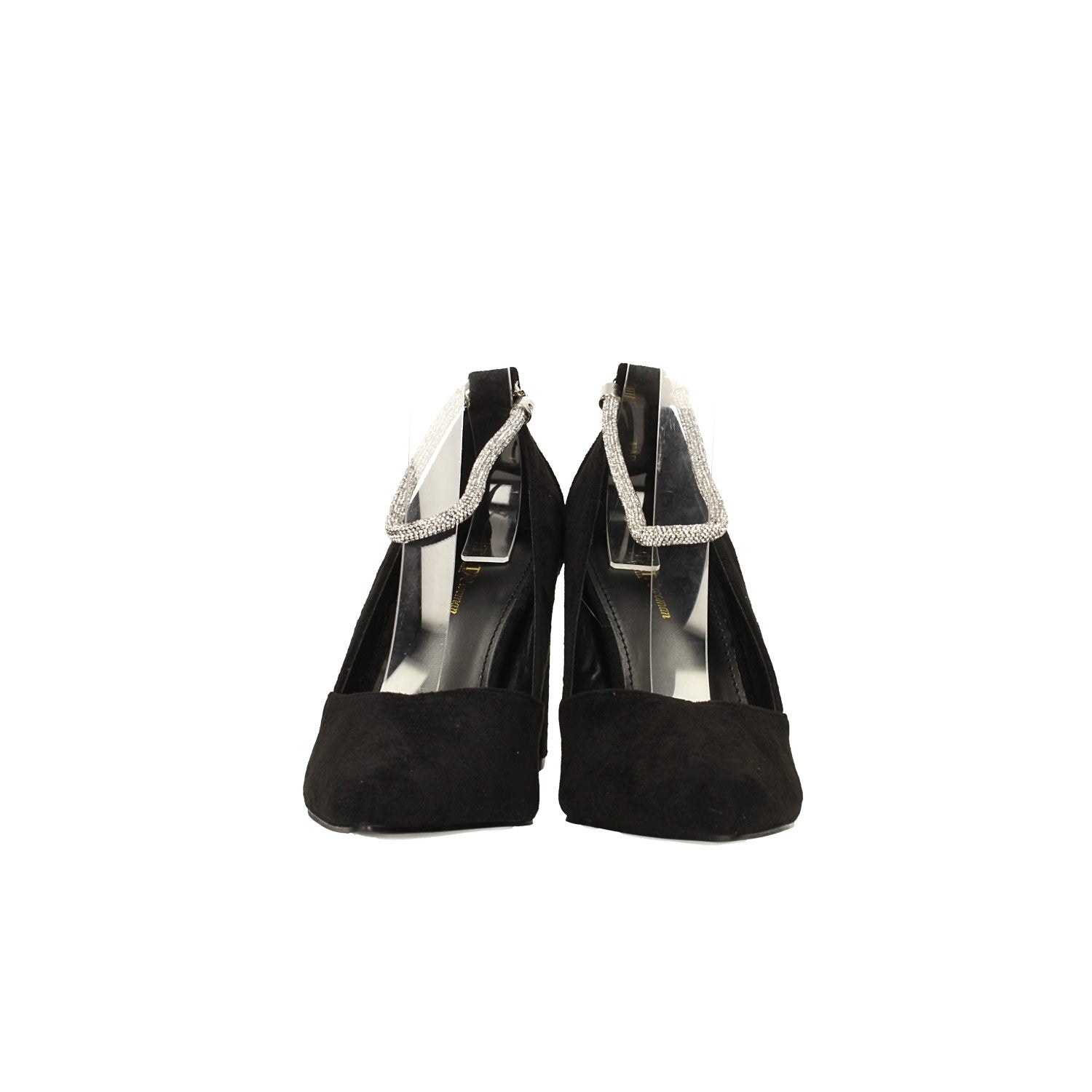 Tata Italia Décolleté In Microfibra Con Cinturino Alla Caviglia Con Strass. Tacco Alto 8cm