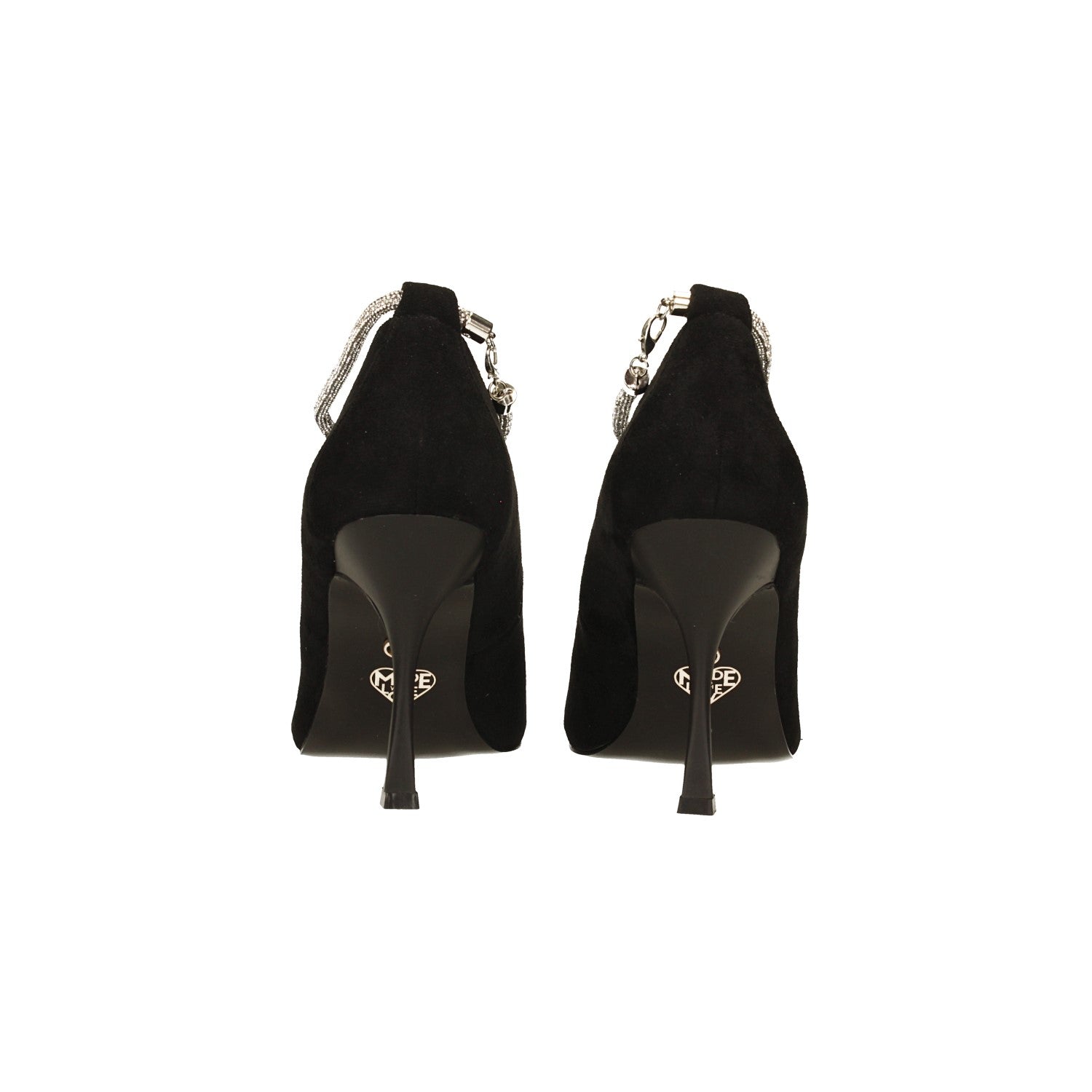 Tata Italia Décolleté In Microfibra Con Cinturino Ricoperto Di Strass. Tacco Alto 9cm