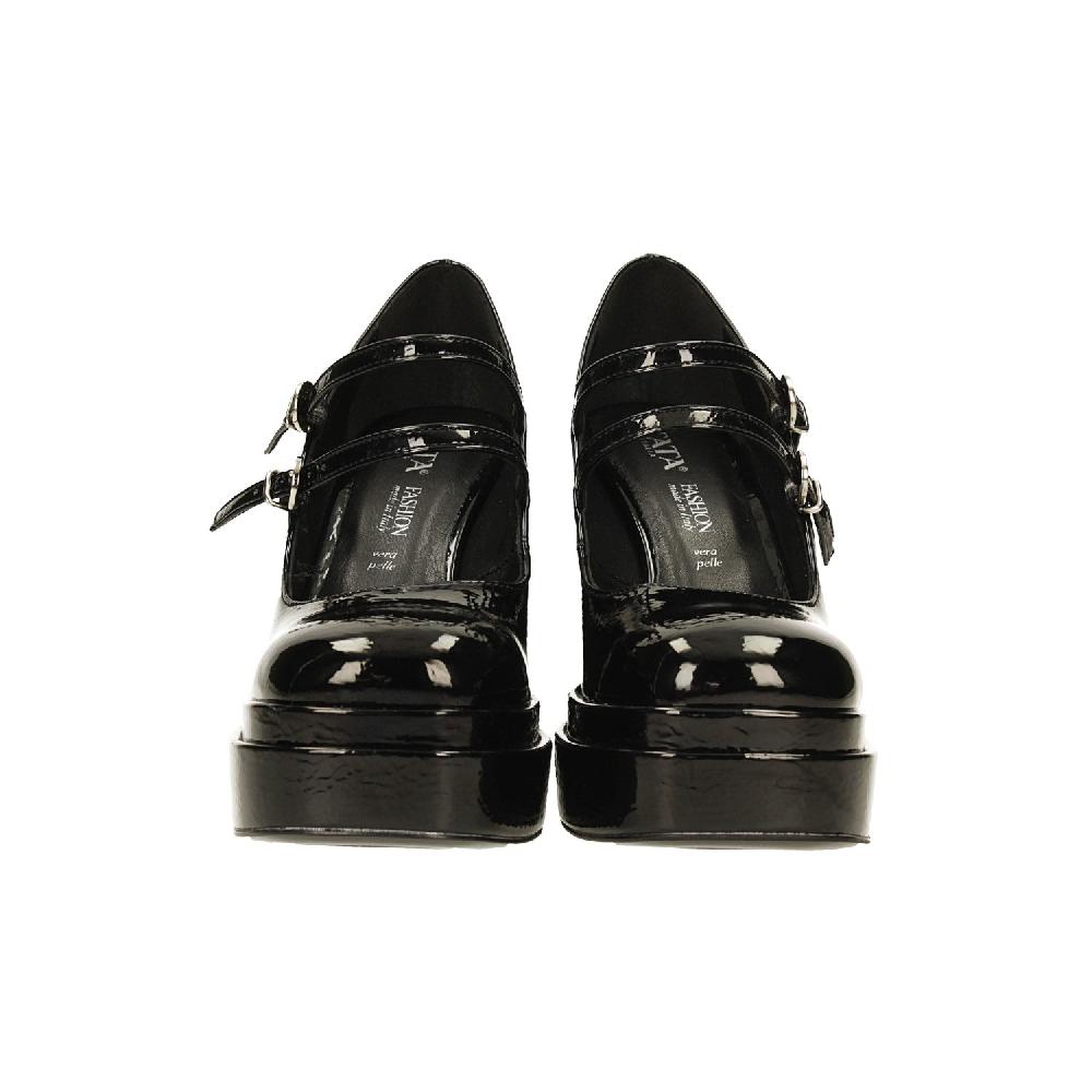 Tata Italia Décolleté In Vernice. Made In Italy. Con Doppio Cinturino. Tacco Alto 11cm