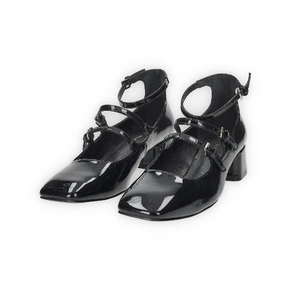 Tata Italia Décolleté Nere In Vernice Con Catenina. Tacco Alto 6cm