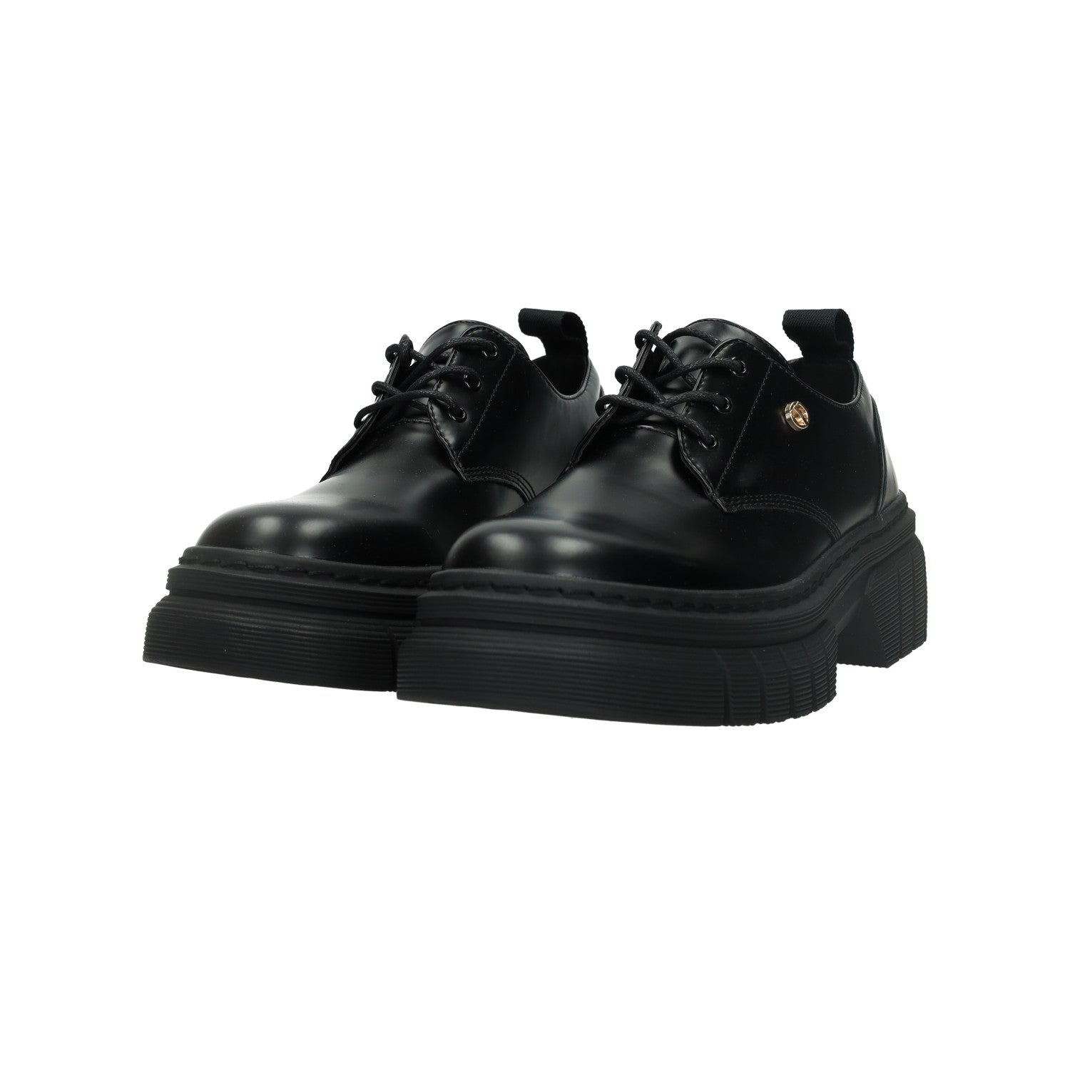 Tata Italia Derby Con Suola Carrarmato.Tacco Alto 4cm