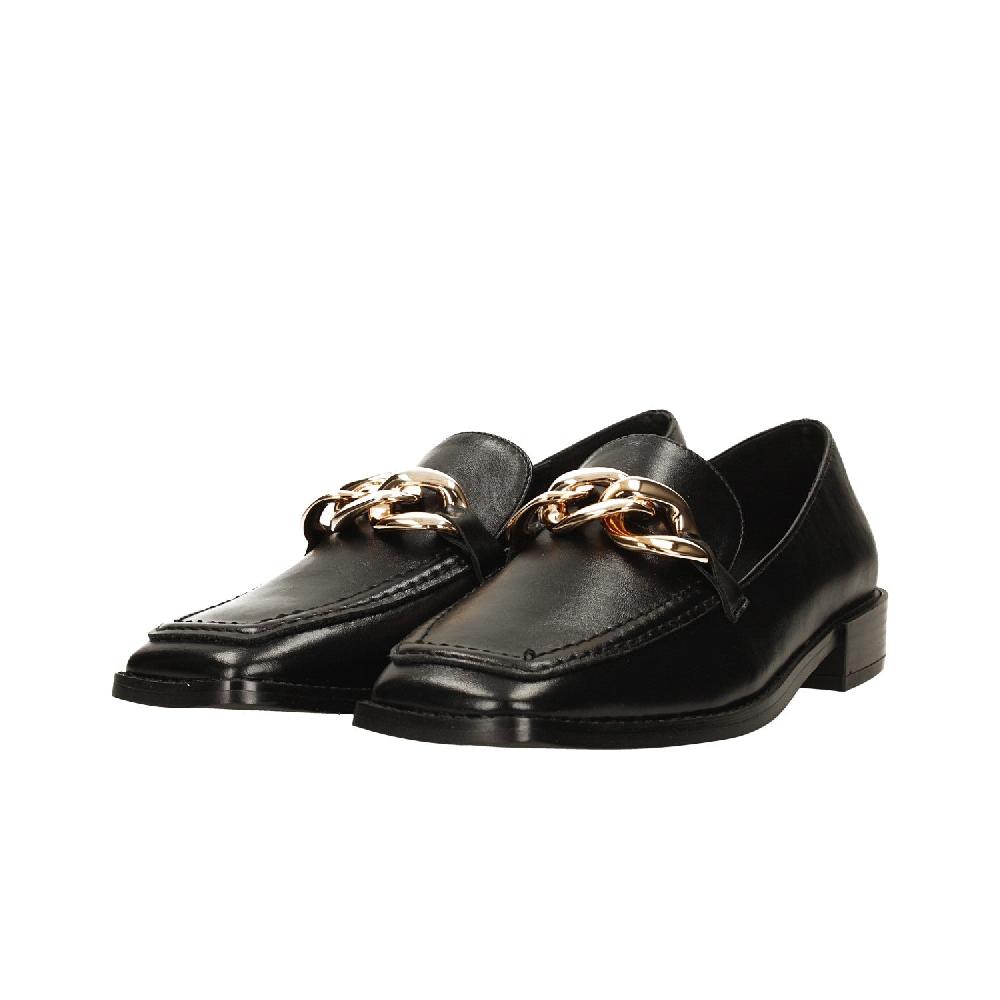 Tata Italia Mocassini Con Catena Dorata. Tacco Alto 2cm